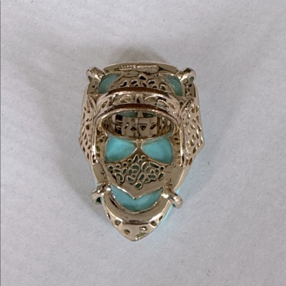 Vintage Kendra Scott Gold and Turquoise Statement Ring and Cuff Bracelet - Picture 10 of 14